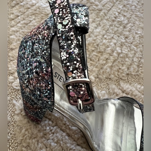 Steve Madden Carsson Bright Multi Rainbow Glitter Pumps Size 10 - Picture 9 of 15